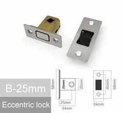 image-Magnetic mute magnetic lock Silent lock body Bathroom door magnetic lock core Eccentric lock Margin 22mm 25mm 30mm 35mm 40mm 50