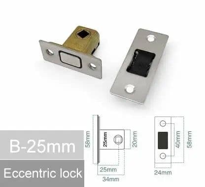 image-Magnetic mute magnetic lock Silent lock body Bathroom door magnetic lock core Eccentric lock Margin 22mm 25mm 30mm 35mm 40mm 50