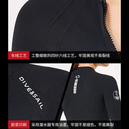image-2mm Premium Diving Suit for Men Women Wetwuit Pants Split Body Jacket Pants Neoprene Swimwear Keep Warm Black