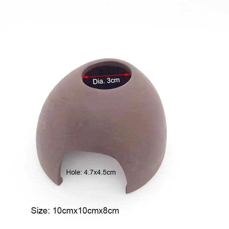 image-Large Ceramic Aquarium Decoration Fish Shrimps Shelter House Pottery Scorpion House Canister Simulation Stone Fish Tank Decors