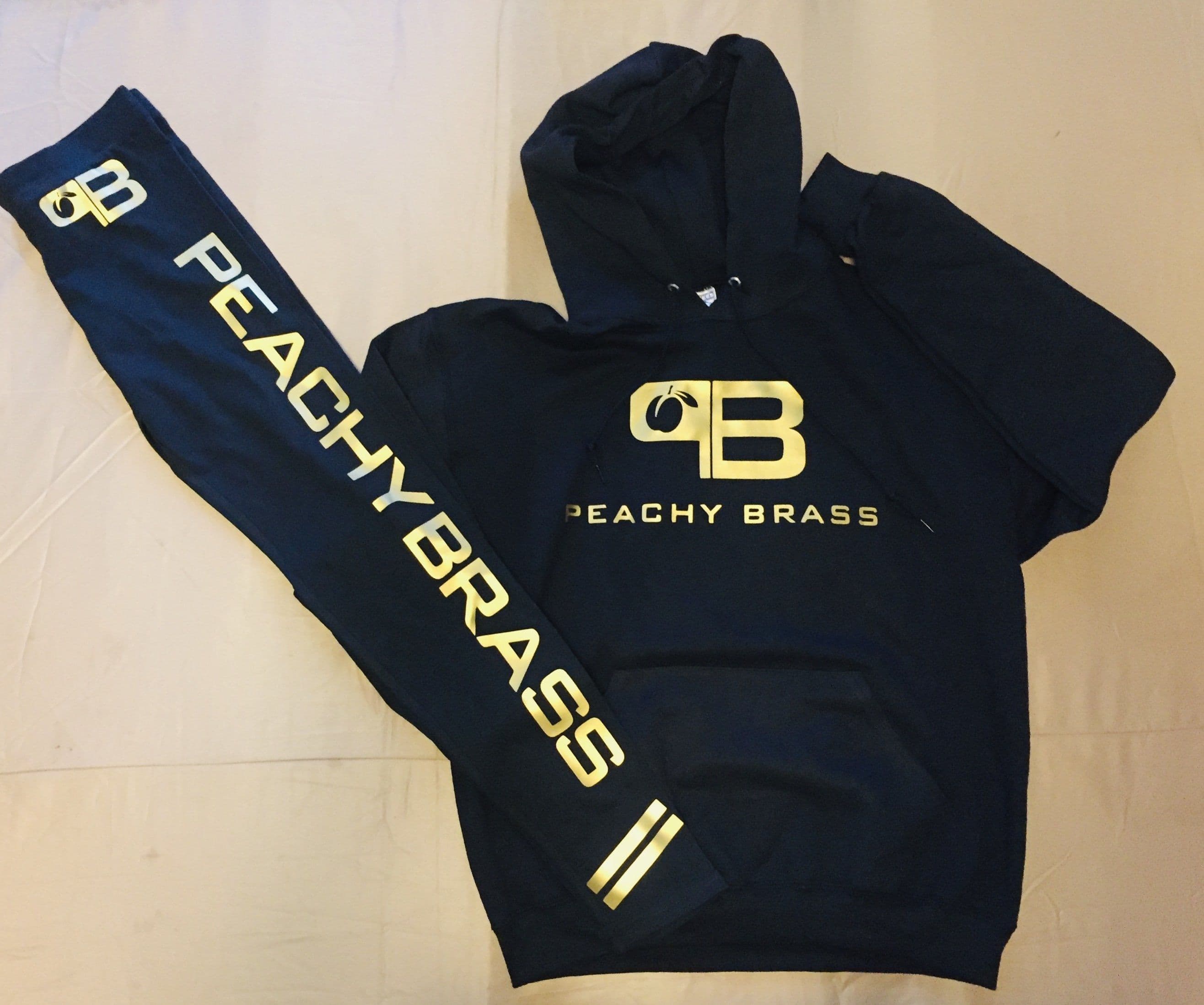 image-Peachy Brass (Gold) Hoodie and Leggings Set