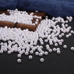 image-4/6/8/10/12/14/16mm Pearl Beads ABS Loose Round Beads Craft for Fashion Jewelry Making White Beige DIY Imitation Garment Beads