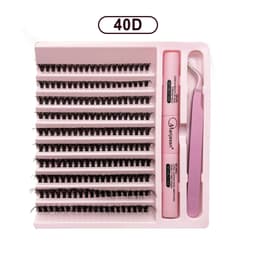 image-DIY Lashes Extension Kit Eyelashes 200 PCS Clusters Lash Bond and Seal Makeup Tools for Gluing Lashes Gluing Glue Accessories