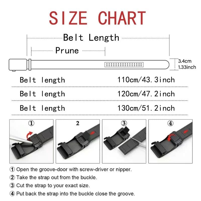 image-Men's High-Quality Belt 110cm 120cm 130cm Luxury Belt, Black Men's Automatic Buckle Jeans Men's Belt Suit Belt