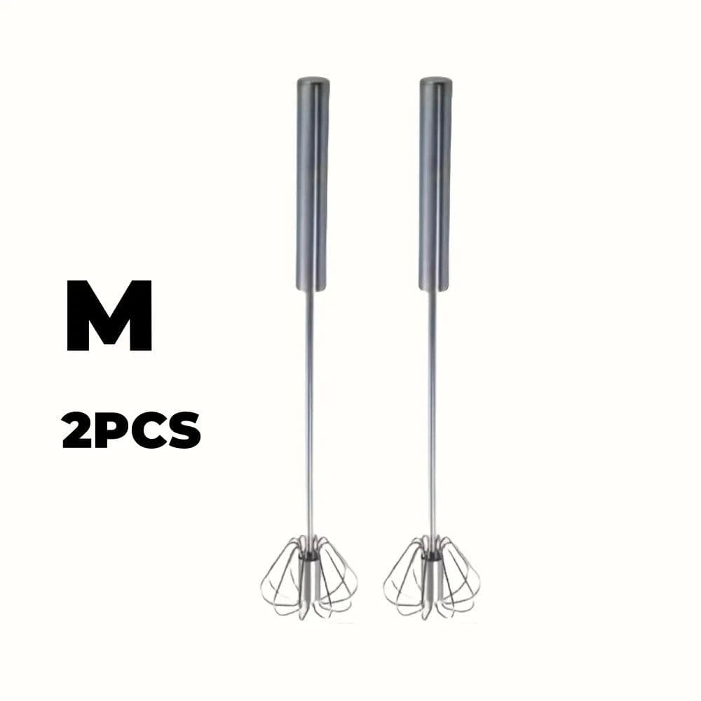 image-Stainless Steel Egg Beater Durable Semi-Automatic Mixer for Effortless Egg Cream Mixing Stirring and Beating for Kitchen Baking