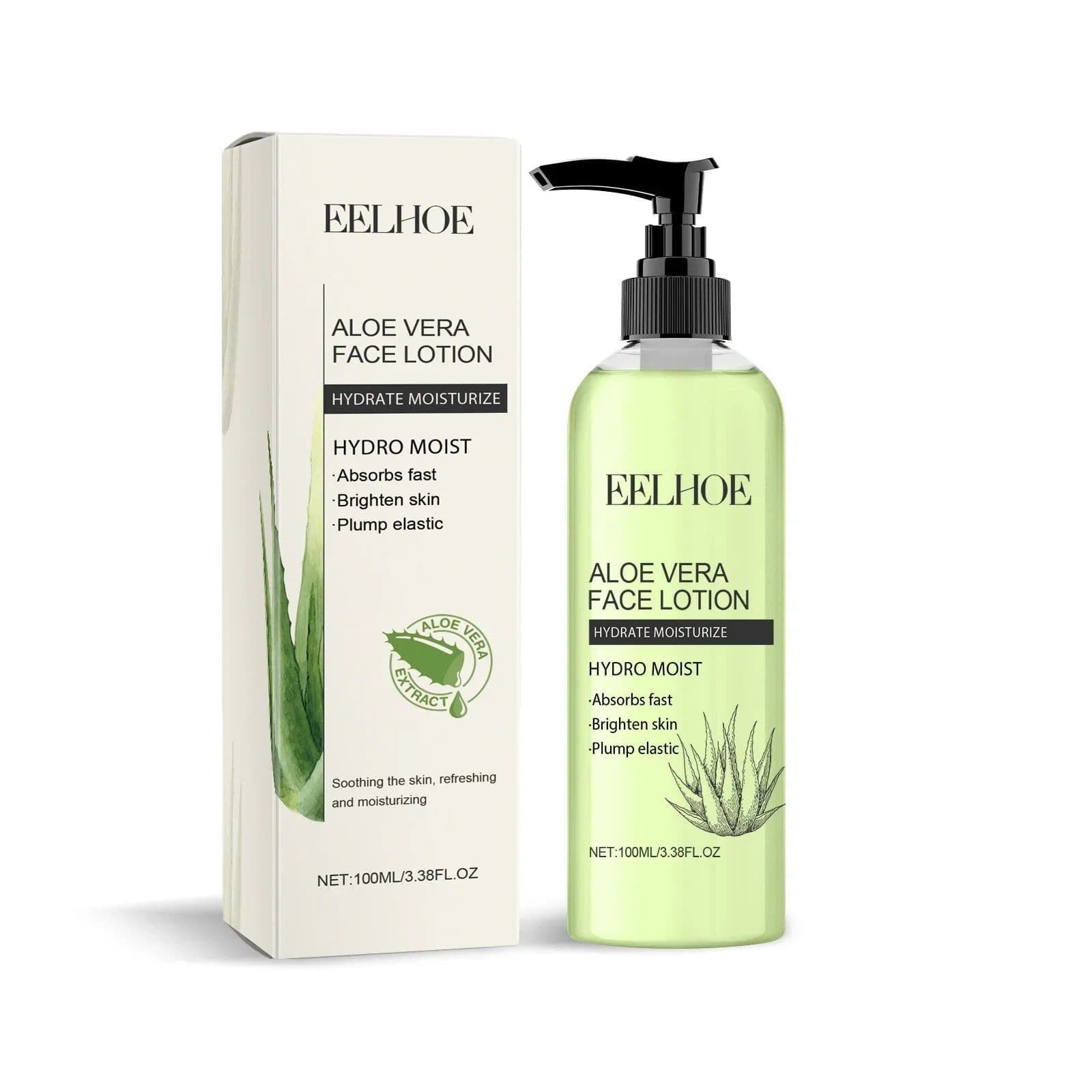 image-Eelhoe Aloe Vera Skin Care Series Fade Fine Lines Light Weight Improving Elasticity Nourishing Hydrating Facial Moisturizing Set