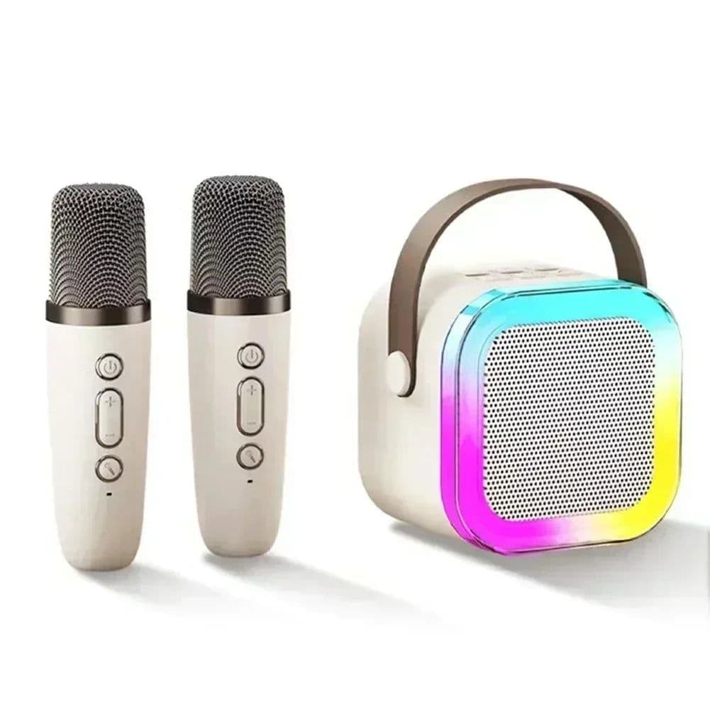 image-NEW Hot K12 Bluetooth Speaker Portable Home Cute Karaoke Mini Wireless Audio with Microphone K Song Family Singing Machine