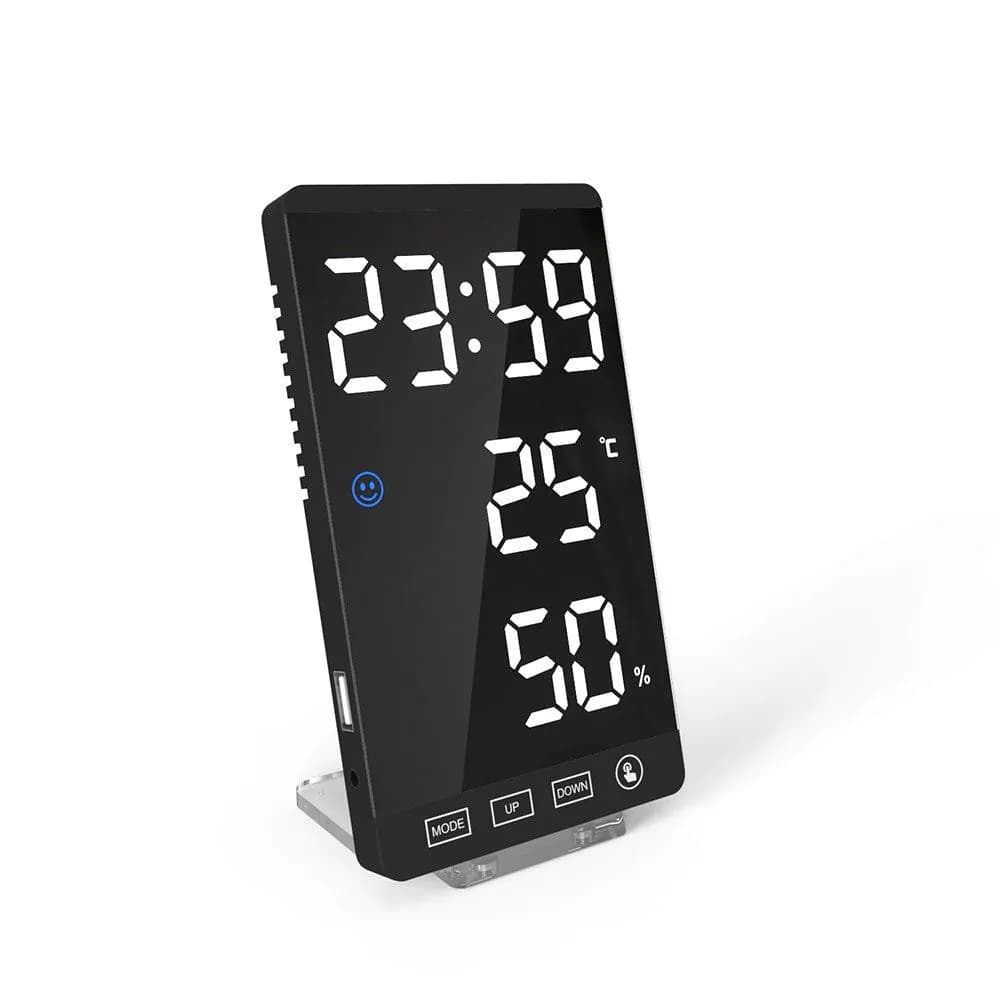 image-Digital Alarm Clock With Temperature Thermometer