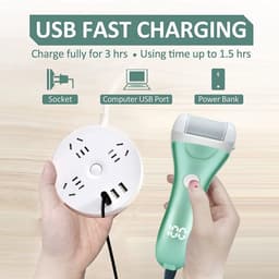 image-Charged Electric Foot File for Heels Grinding Pedicure Tools