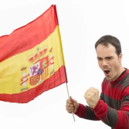 image-Spanish Flag with Pole (90 x 60 cm)