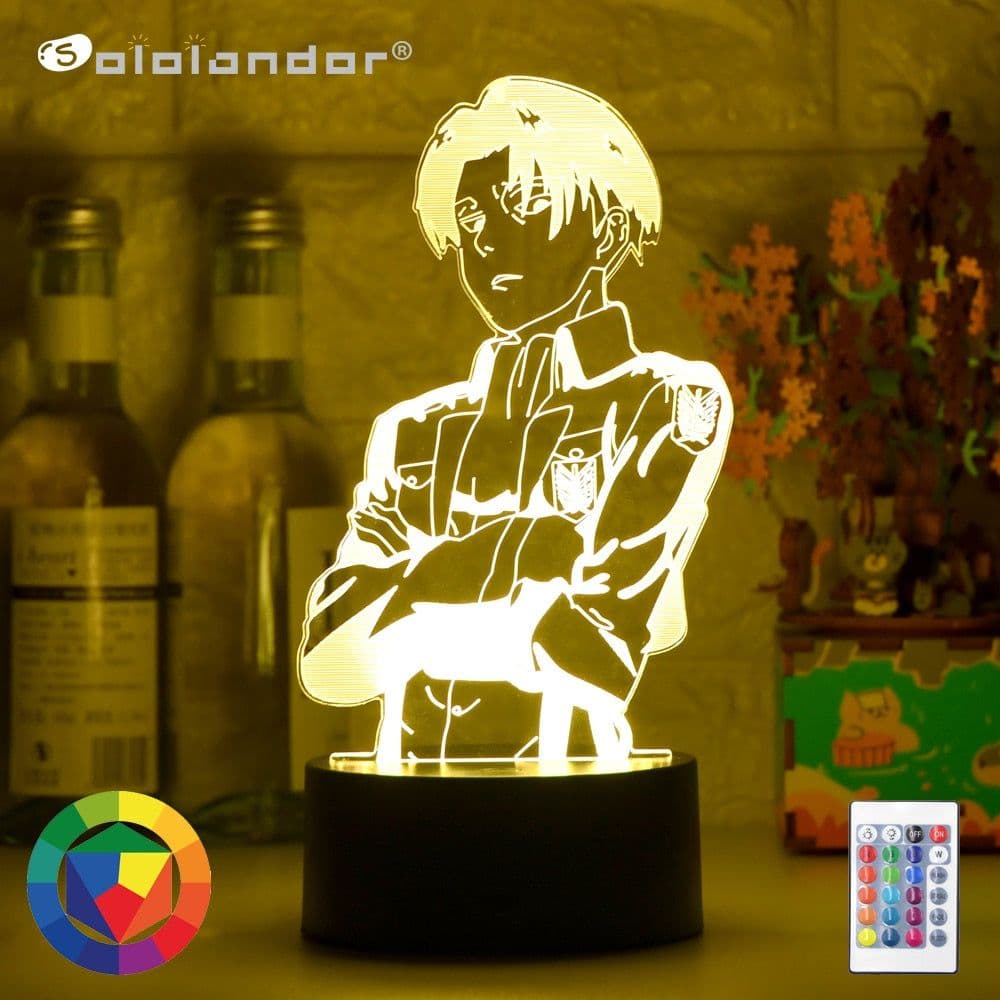 image-Acrylic Table Lamp Anime Attack on Titan for Home Room Decor Light Cool Kid Child Gift Manga AOT Night Light Attack on titan