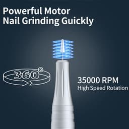 image-New Rechargeable Electric Cordless Nail Drill Machine 35,000 RPM & UV