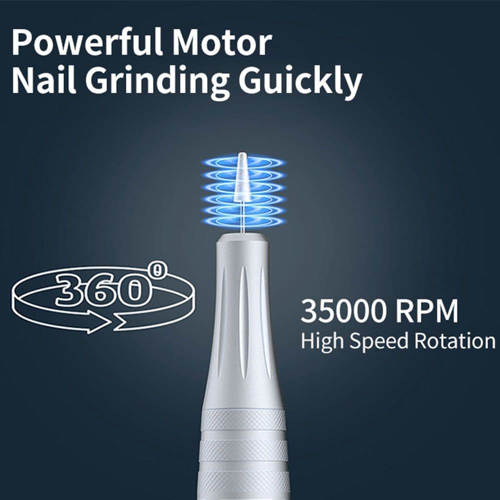 image-New Rechargeable Electric Cordless Nail Drill Machine 35,000 RPM & UV