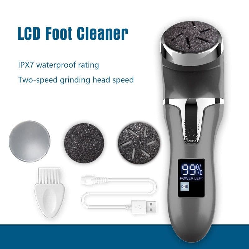 image-Electric Pedicure Foot Grinder File Callus Remover USB Rechargeable