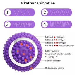 image-Electric Vibrating Massage Ball Sport Fitness Foot Pain Relief Plantar