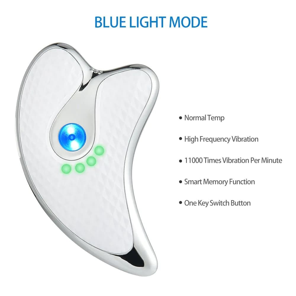 image-Electric Facial Scraper Red Blue LED Light Face Lift Device