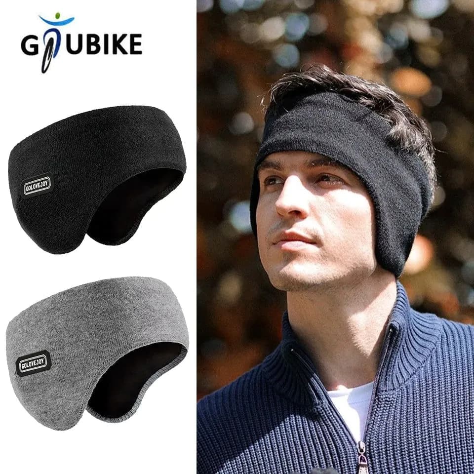 image-GTUBIKE Winter Unisex Thicken Warm Fur Earmuffs for Men Women Velvet Plush Ear Muffs Protector Outdoor Cycling Skiing, Black