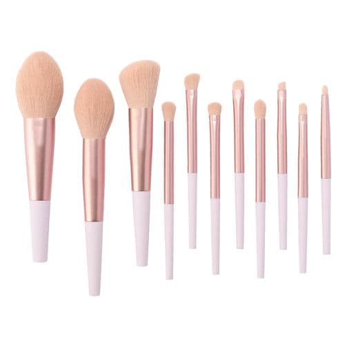 image-11pcs Makeup Brushes Sets Tools Cosmetic Powder Contour Blush Lip