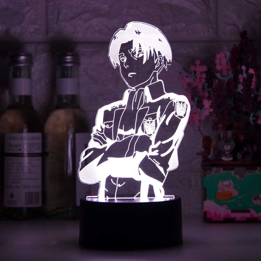 image-Acrylic Table Lamp Anime Attack on Titan for Home Room Decor Light Cool Kid Child Gift Manga AOT Night Light Attack on titan
