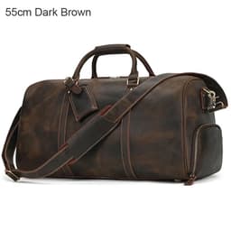 image-Luxury Genuine Leather Men Women Travel Bag Cow Leather Carry On Luggage Bag Travel Shoulder Bag Male Female Weekend Duffle Bag