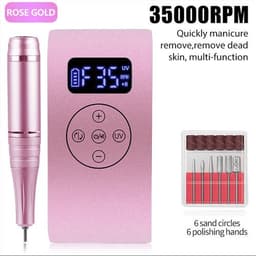 image-New Rechargeable Electric Cordless Nail Drill Machine 35,000 RPM & UV