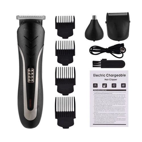 image-3 In 1 Professional Hair Trimmer Men's Hair Clipper Rechargeable Nose