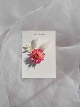 image-Handmade Dried Flower Greeting Card | Birthday Card