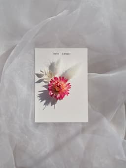 image-Handmade Dried Flower Greeting Card | Birthday Card