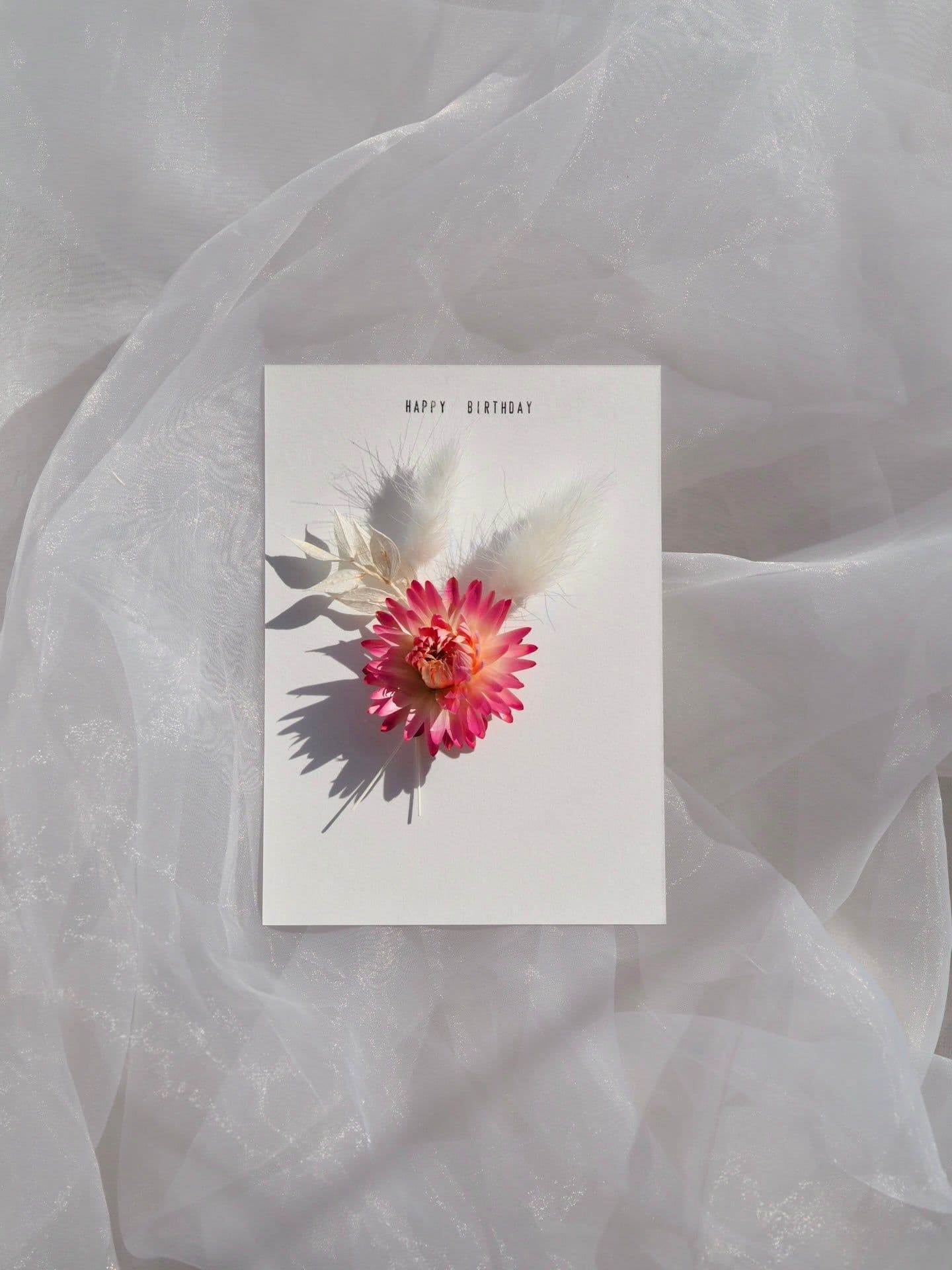 image-Handmade Dried Flower Greeting Card | Birthday Card