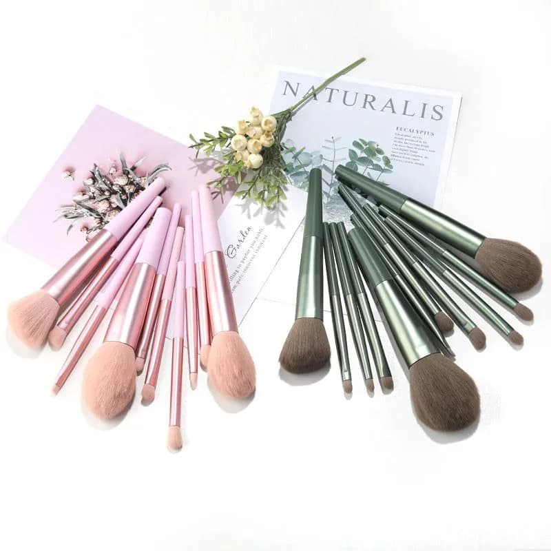 image-11pcs Makeup Brushes Sets Tools Cosmetic Powder Contour Blush Lip