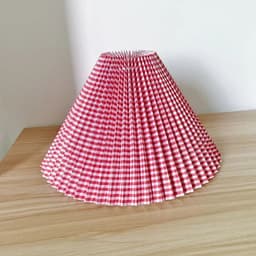 image-Pleated KD table lamp lampshade E27 Korea ins wall lamp lampshade modern minimalist DIY Nordic washable lampshade