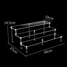 image-Acrylic Display stand for Amiibo Funko POP Figures,Cupcake Cosmetic Nail Polish Clay Figurine Jewelry for Display Stand Riser