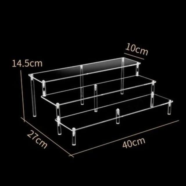image-Acrylic Display stand for Amiibo Funko POP Figures,Cupcake Cosmetic Nail Polish Clay Figurine Jewelry for Display Stand Riser