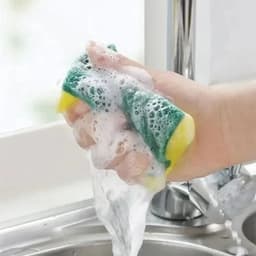 image-Highly absorbent double-sided sponge magic cleaning pot rust sponge cleaning brush kitchen grease cleaning tool