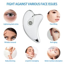 image-Electric Facial Scraper Red Blue LED Light Face Lift Device
