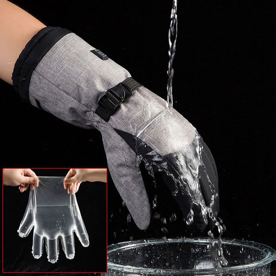 image-New Electric Heating Snowmobile Snowboard Ski Gloves Snow Mittens
