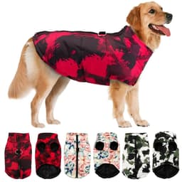 image-Winter Pet Dog Clothes French Bulldog Pet Warm Jacket Coat Waterproof Dog Clothing Outfit Vest For Small Medium Large Dogs