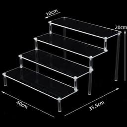 image-Acrylic Display stand for Amiibo Funko POP Figures,Cupcake Cosmetic Nail Polish Clay Figurine Jewelry for Display Stand Riser