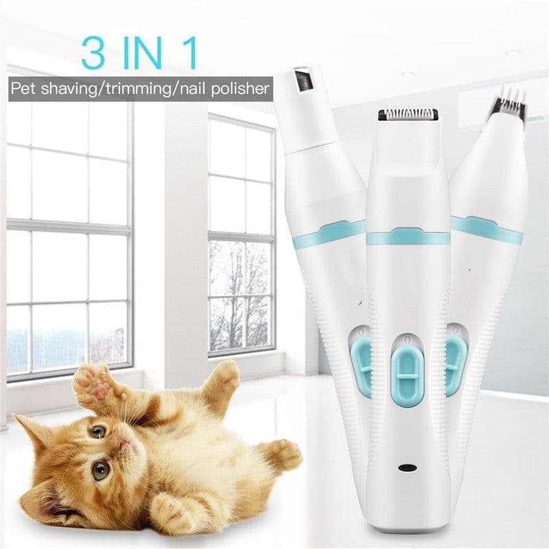image-3 In 1 Professional Pet Cat Dog Hair Trimmer Rechargeable Electric