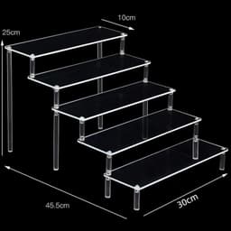 image-Acrylic Display stand for Amiibo Funko POP Figures,Cupcake Cosmetic Nail Polish Clay Figurine Jewelry for Display Stand Riser