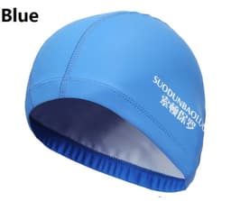 image-Waterproof PU Fabric Swim Cap Swimming Pool Accessories Water Sport Protect Ear Long Hair Bath Hat Plus Size for Men Women Adult