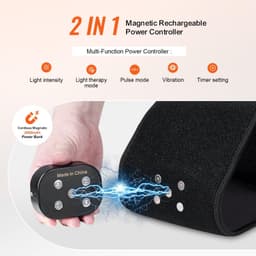image-Red Light Therapy Belt for Waist Shoulder 660&850nm Light Therapy Device