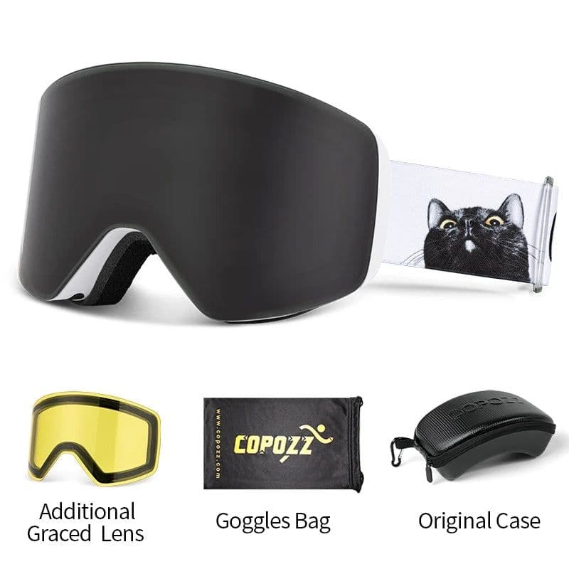 image-COPOZZ Professional Winter Ski Goggles Magnetic Quick-Change Double Layers Anti-Fog Snowboard goggles Men Women Ski Equipment