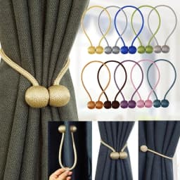 image-BELAVENIR Magnetic Curtain Tieback High Quality Clip Curtains Buckle Holder Decorative Home Polyester Curtains Accessories