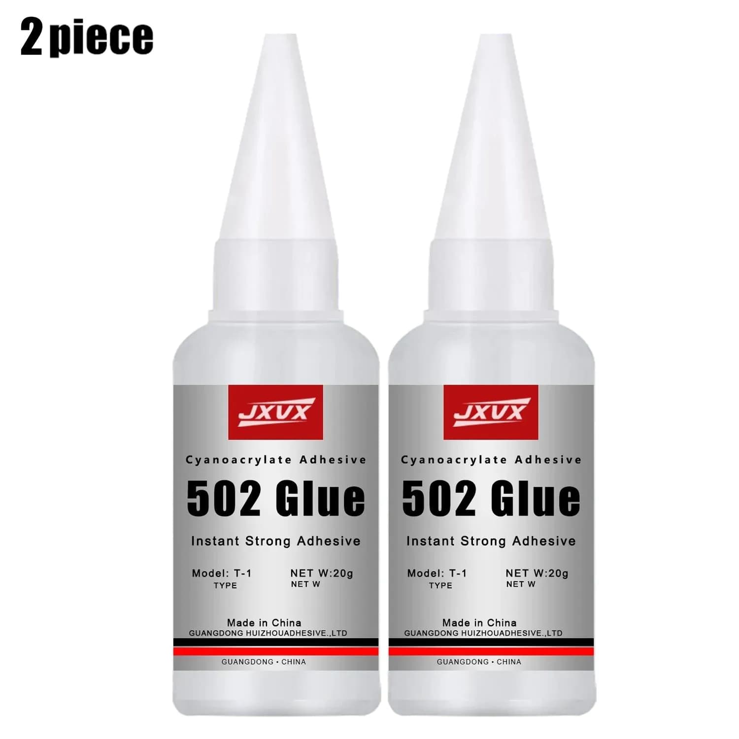 image-JXVX 1-5pcs 502 Super Glue Instant Quick-drying Cyanoacrylate Adhesive Leather Rubber Wood Metal Strong Bond Liquid Glue Tool