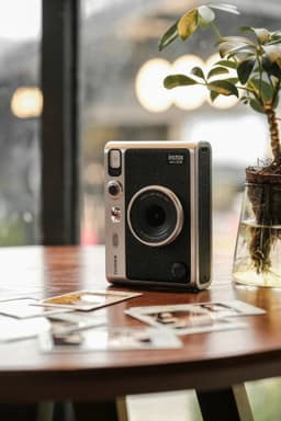 image-Fujifilm Instax Mini Evo Instant Camera Smartphone Photos Printer Brown Black Color+ (Optional Instax Mini White Film 20 sheets)