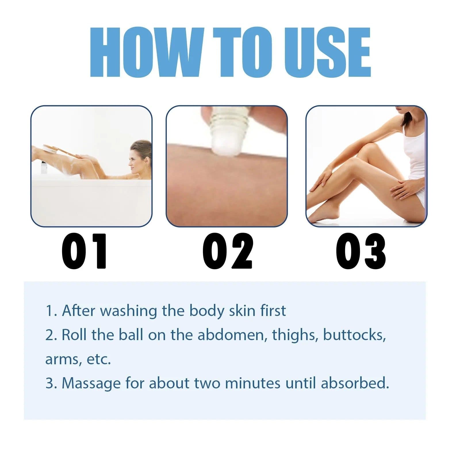 image-Oceaura 50ml Shaping Body Gel Roller Ball Slimming Firming Thigh Waist Fat Burning Weight Lose Body Care Body Sculpting Gel
