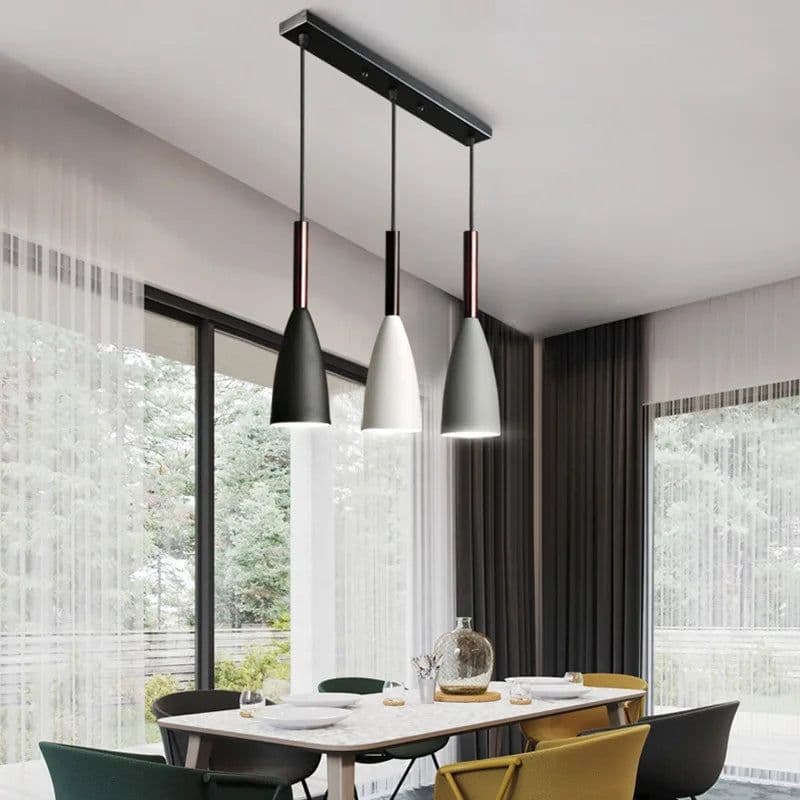 image-Modern living room 3 Head Lighting Nordic Minimalist Pendant Light Over Dining Table Kitchen Island Bedroom Decor Light Fixtures