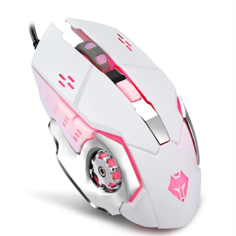 image-Gaming Mouse Wired(3200 DPI) Breathing Light Ergonomic Game USB