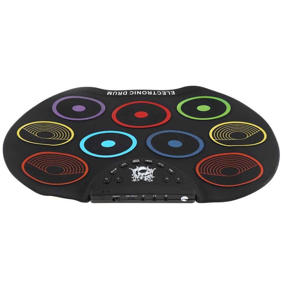 image-Compact Size Electronic Colorful Hand Roll Drum